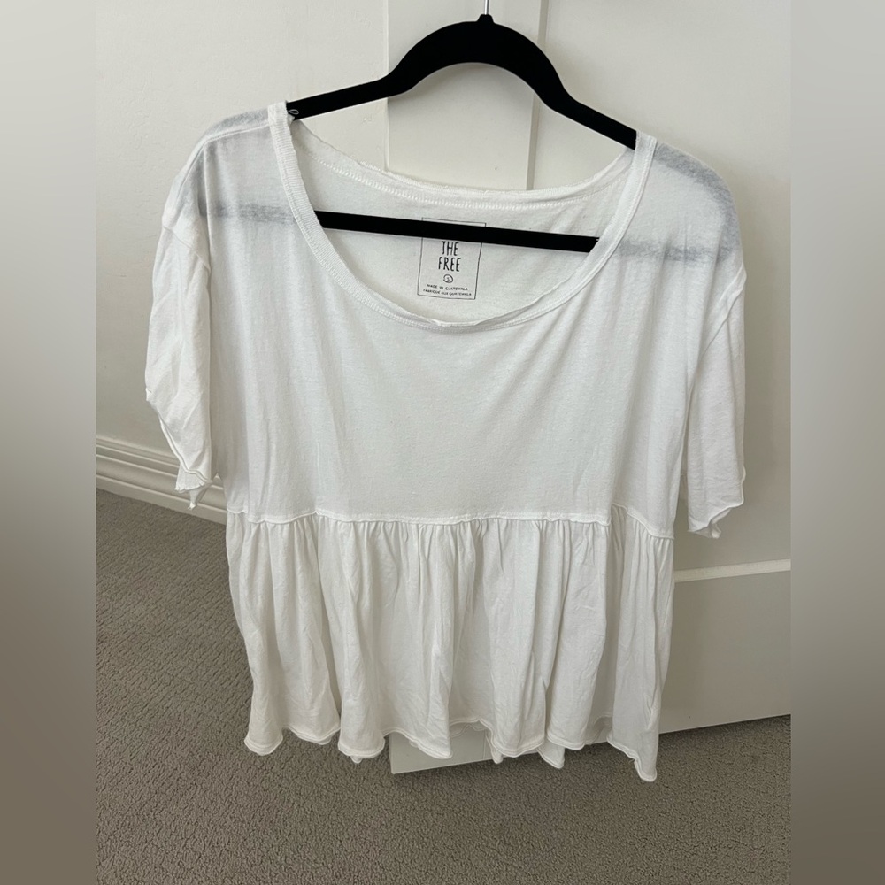 We The Free White Short Sleeve Top